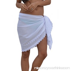 INGEAR Beach Wrap Pareo Swimwear Beachwear Skirt Sarong Bikini Summer Cotton Cover up White B07CVLWBG4